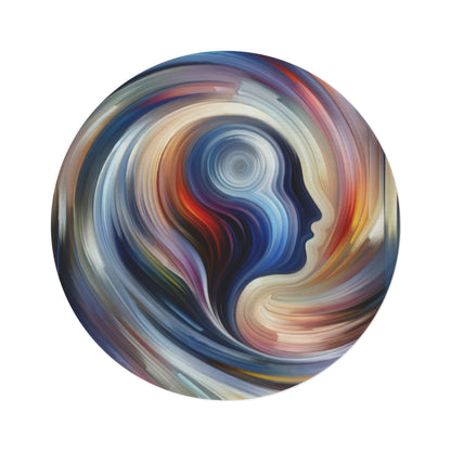 Harmonious Mindset Abstract Round Rug - ATUH.ART