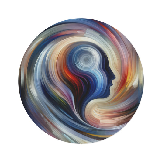 Harmonious Mindset Abstract Round Rug - ATUH.ART