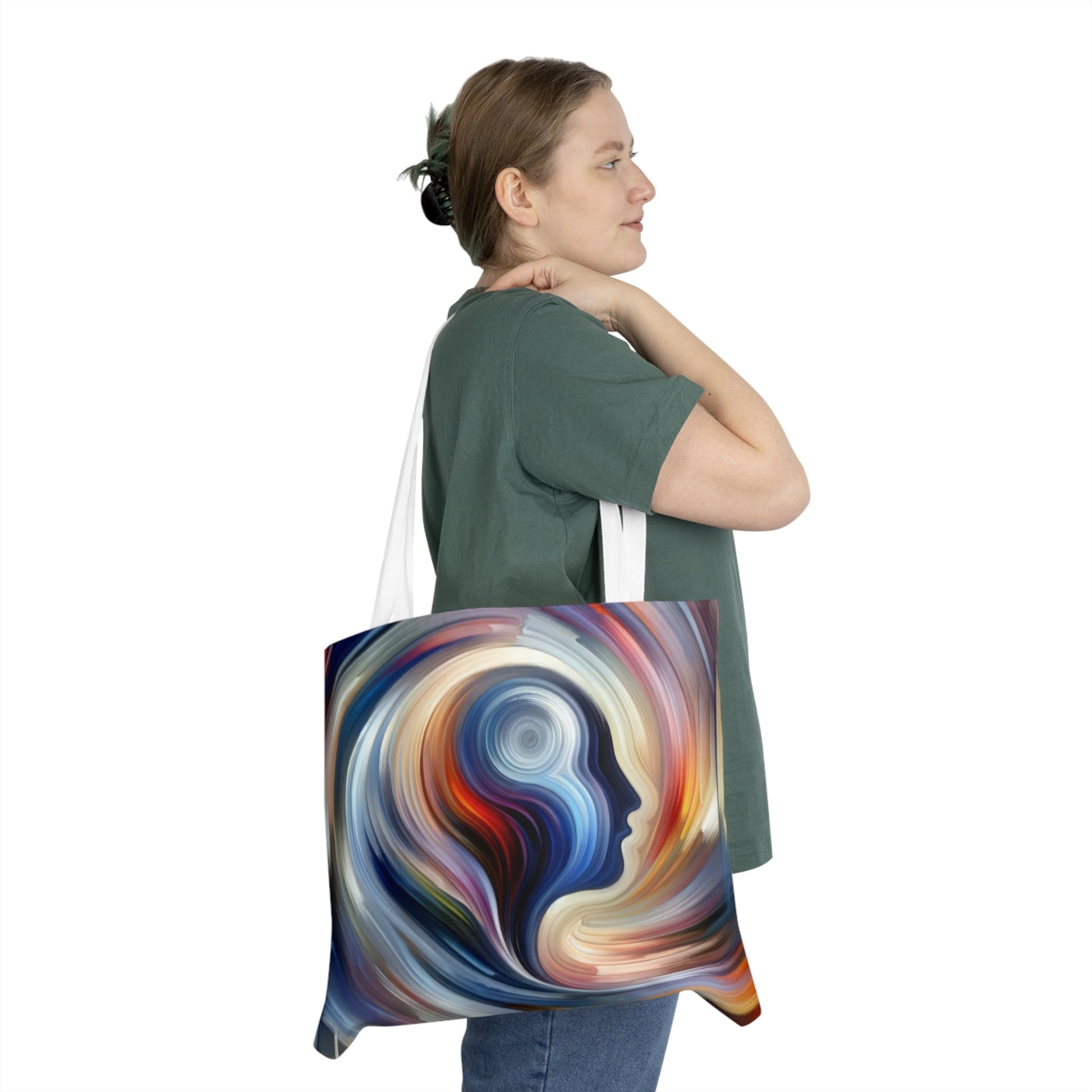 Harmonious Mindset Abstract Shoulder Tote Bag (AOP) - ATUH.ART