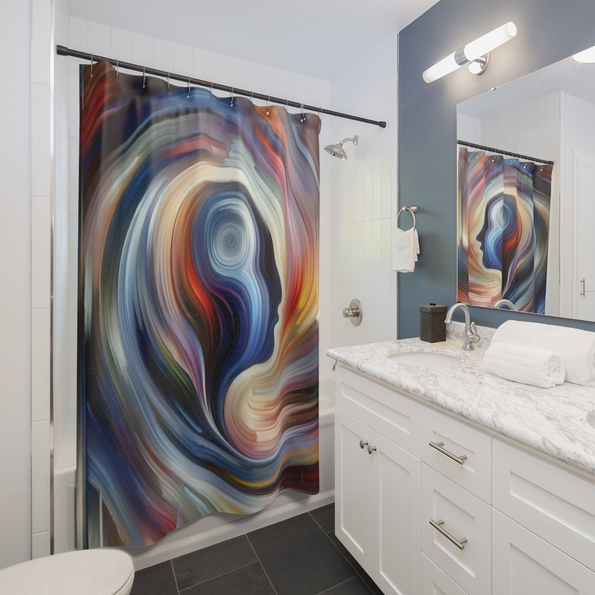 Harmonious Mindset Abstract Shower Curtains - ATUH.ART