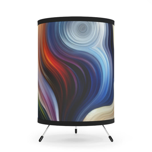 Harmonious Mindset Abstract Tripod Lamp with High-Res Printed Shade, US\CA plug - ATUH.ART