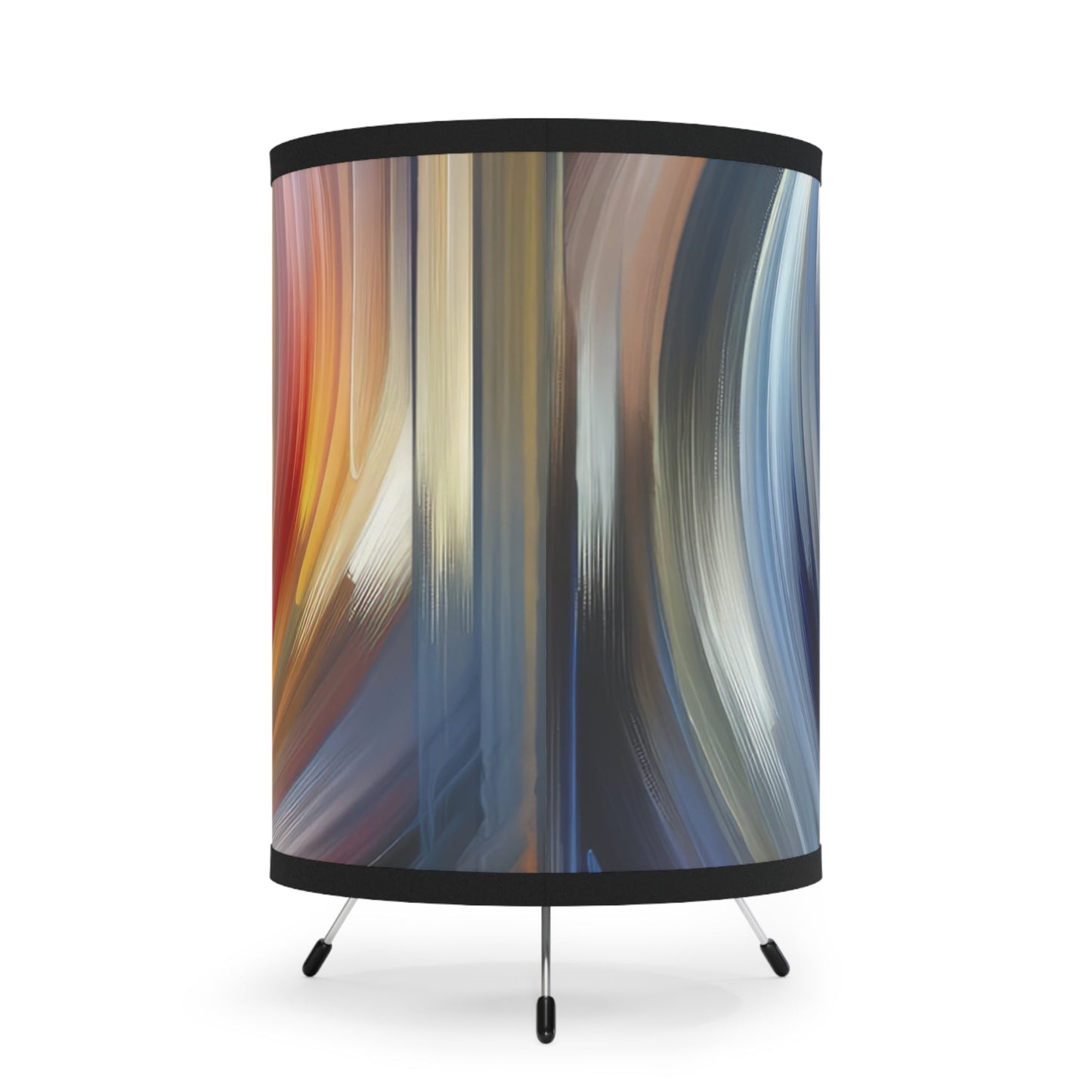 Harmonious Mindset Abstract Tripod Lamp with High-Res Printed Shade, US\CA plug - ATUH.ART
