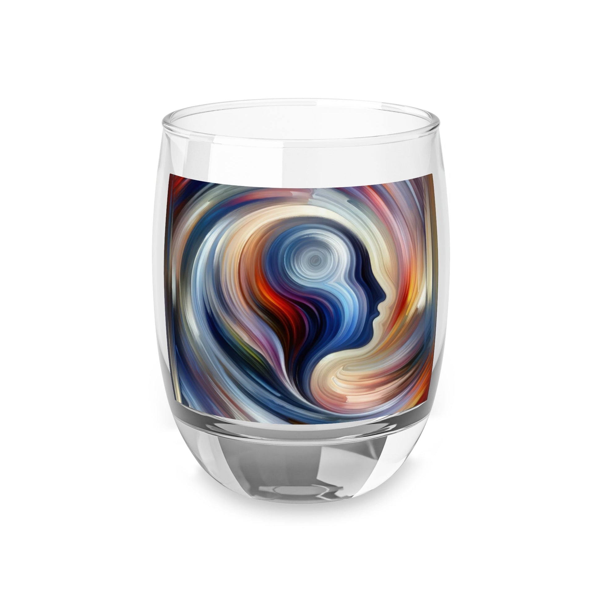 Harmonious Mindset Abstract Whiskey Glass - ATUH.ART
