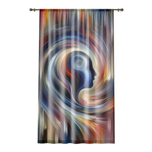 Harmonious Mindset Abstract Window Curtain - ATUH.ART
