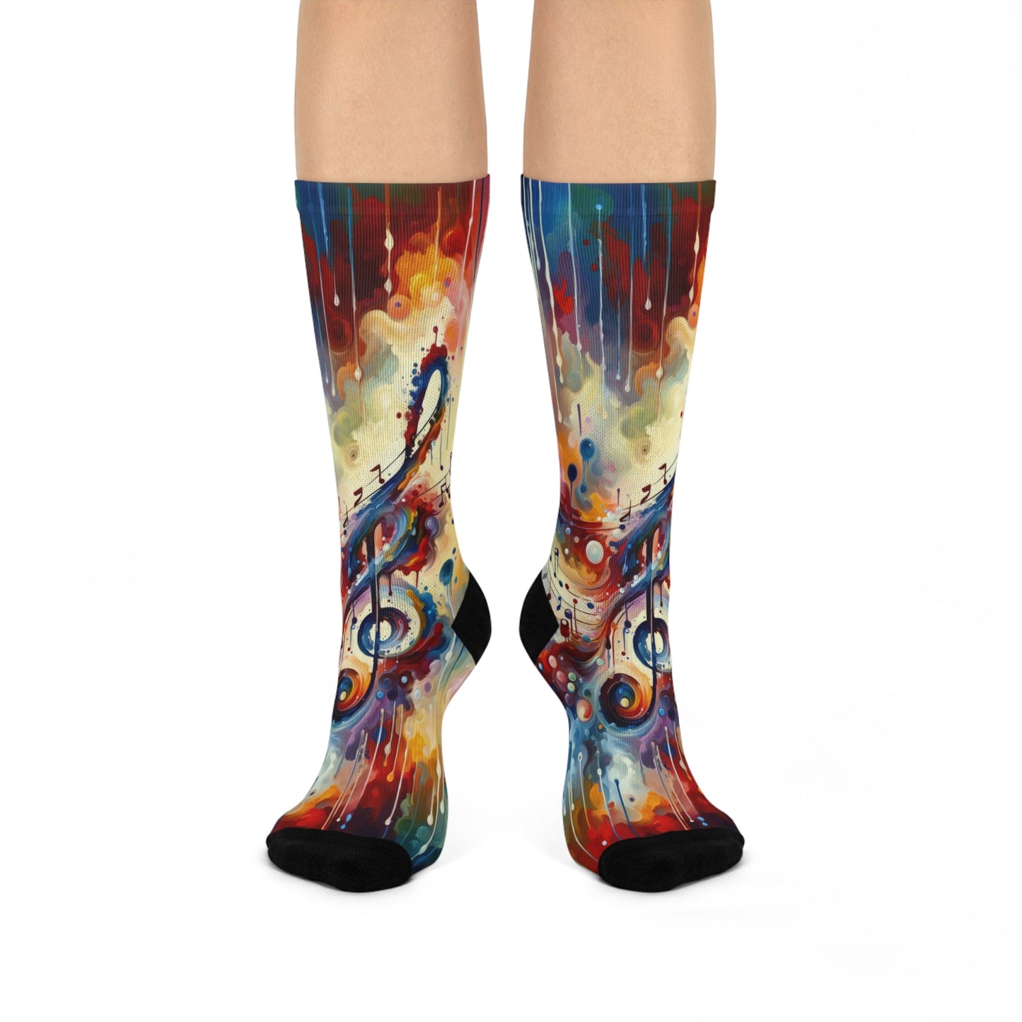 Harmonizing Melody Life Cushioned Crew Socks - ATUH.ART