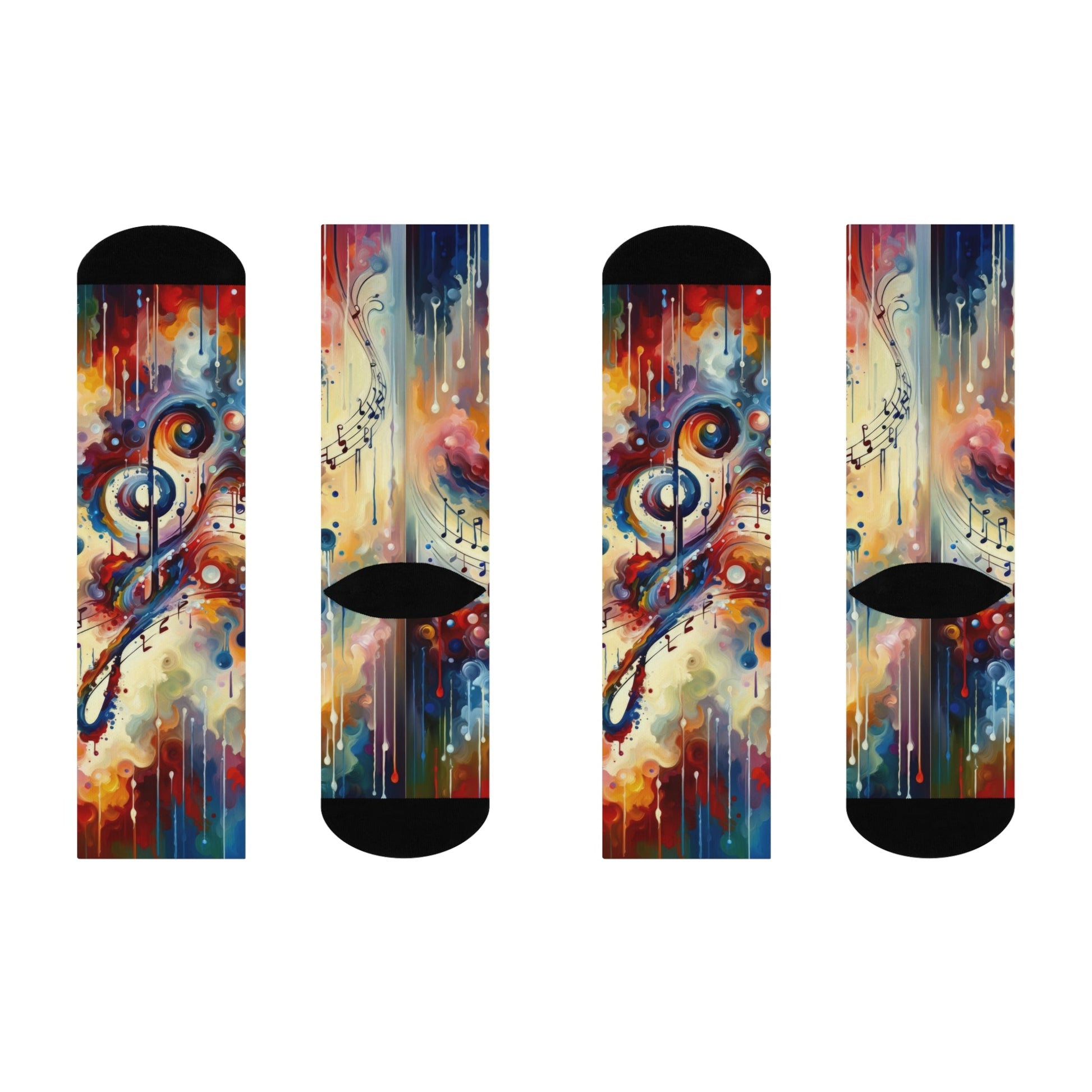 Harmonizing Melody Life Cushioned Crew Socks - ATUH.ART