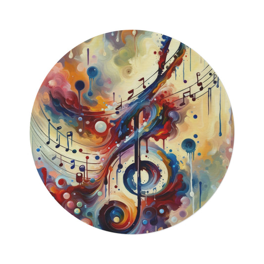 Harmonizing Melody Life Round Rug - ATUH.ART