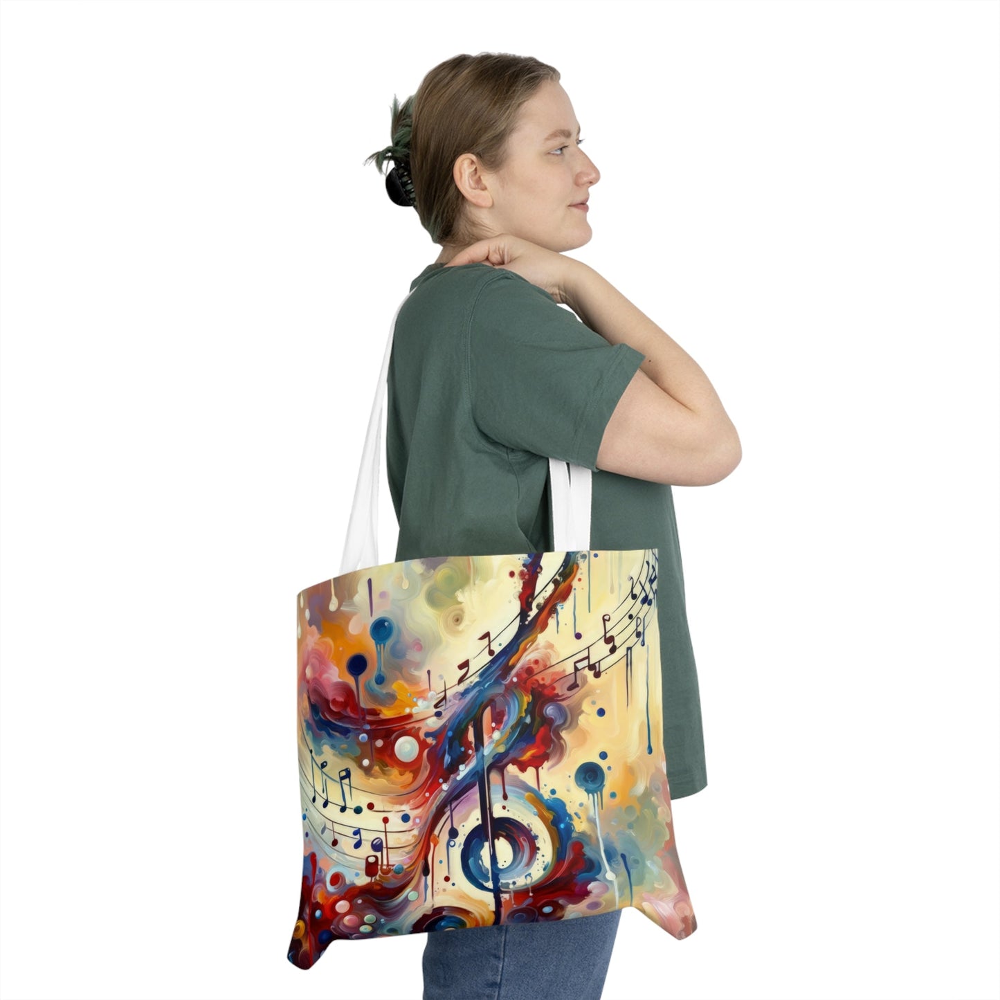 Harmonizing Melody Life Shoulder Tote Bag (AOP) - ATUH.ART