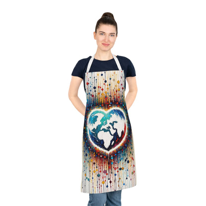 Heartbeats Synchronizing Peace Adult Apron (AOP) - ATUH.ART