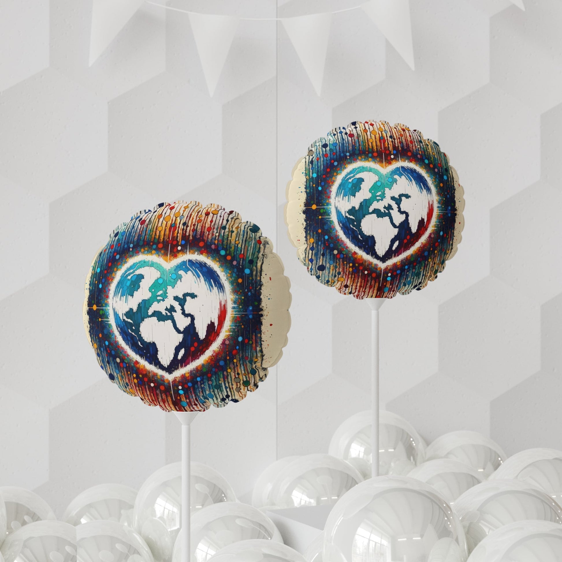 Heartbeats Synchronizing Peace Balloon (Round and Heart-shaped), 11" - ATUH.ART