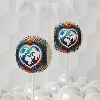 Heartbeats Synchronizing Peace Balloon (Round and Heart-shaped), 11" - ATUH.ART
