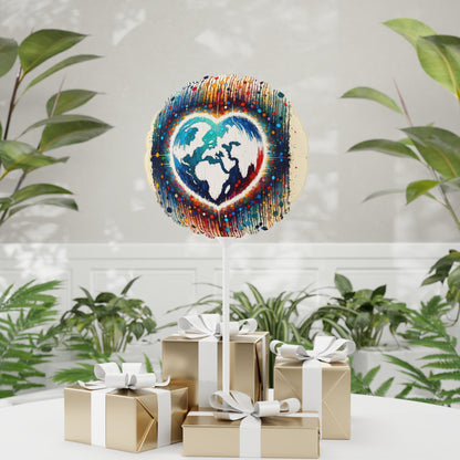 Heartbeats Synchronizing Peace Balloon (Round and Heart-shaped), 11" - ATUH.ART