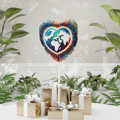 Heartbeats Synchronizing Peace Balloon (Round and Heart-shaped), 11" - ATUH.ART