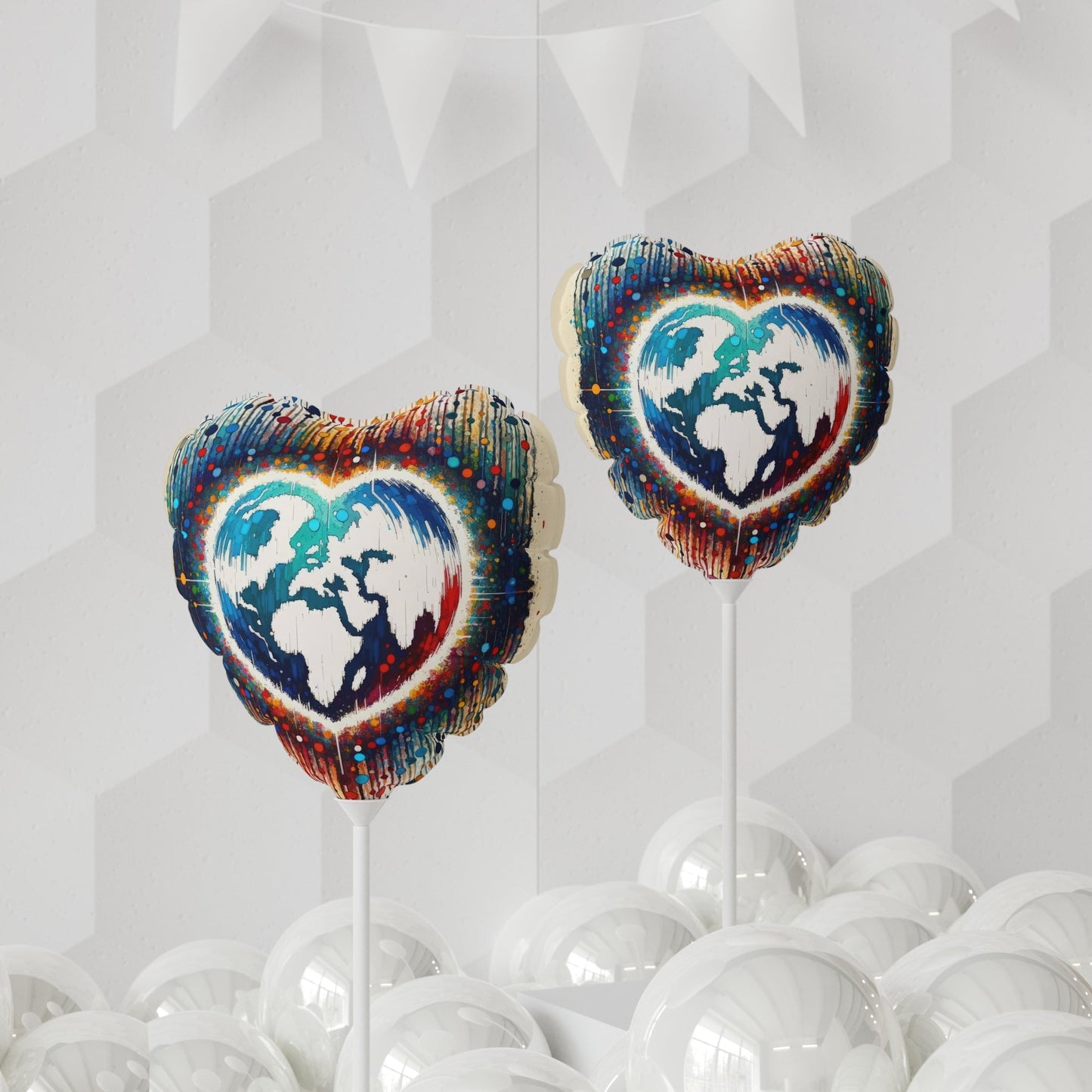 Heartbeats Synchronizing Peace Balloon (Round and Heart-shaped), 11" - ATUH.ART