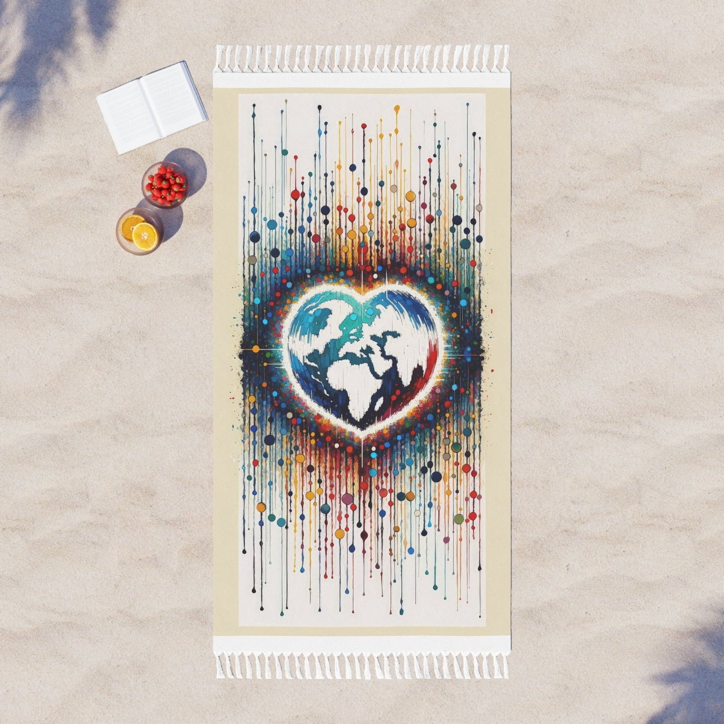 Heartbeats Synchronizing Peace Boho Beach Cloth - ATUH.ART
