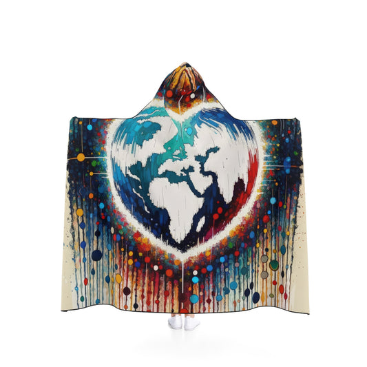 Heartbeats Synchronizing Peace Hooded Blanket - ATUH.ART
