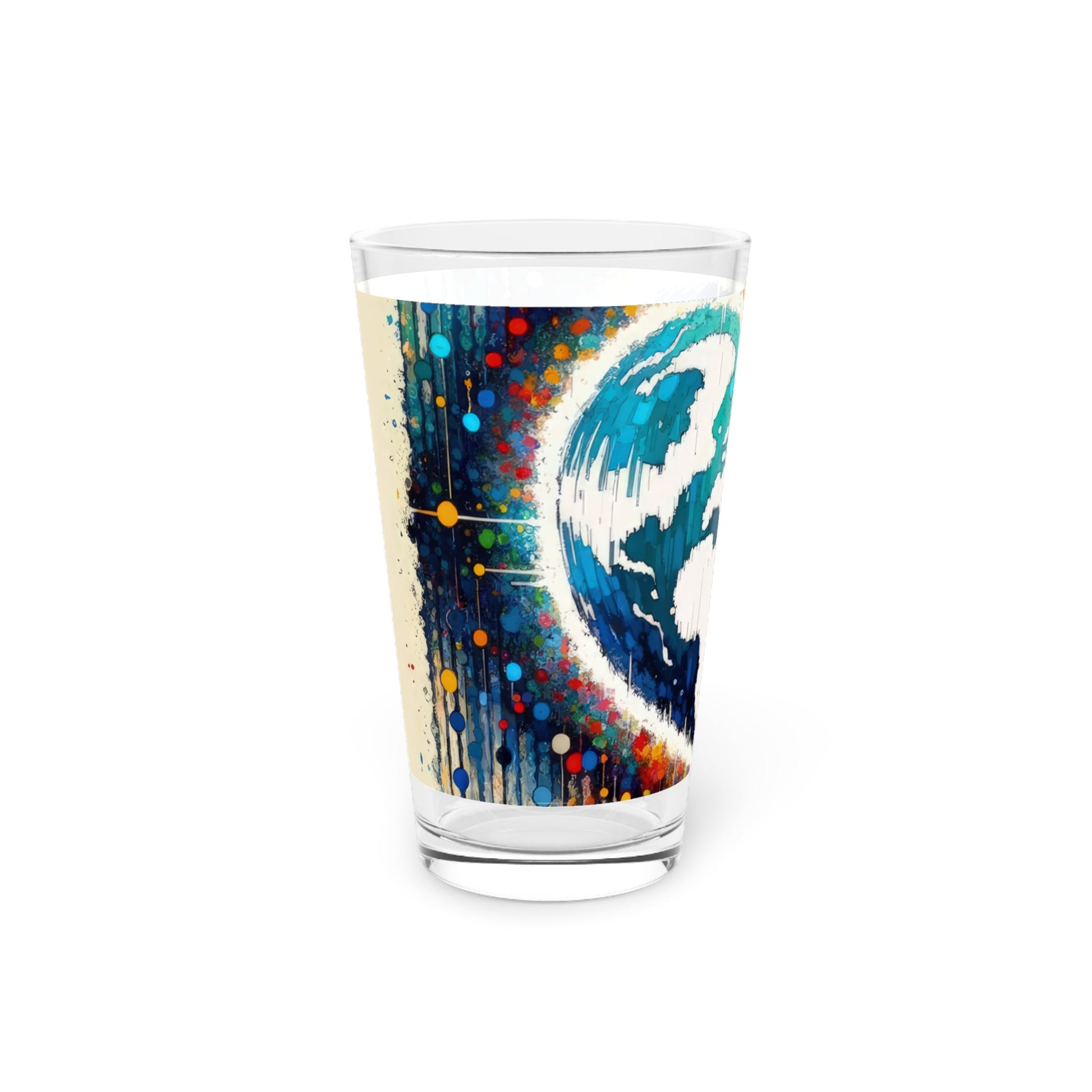 Heartbeats Synchronizing Peace Pint Glass, 16oz - ATUH.ART