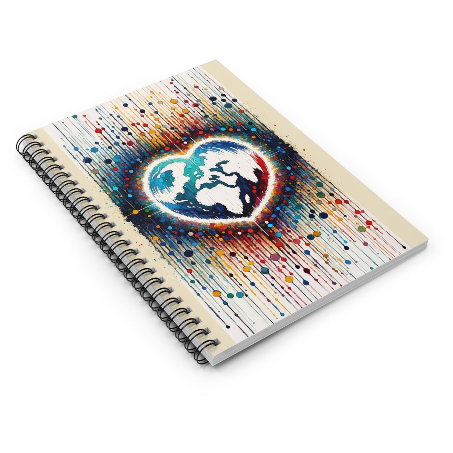 Heartbeats Synchronizing Peace Spiral Notebook - Ruled Line - ATUH.ART