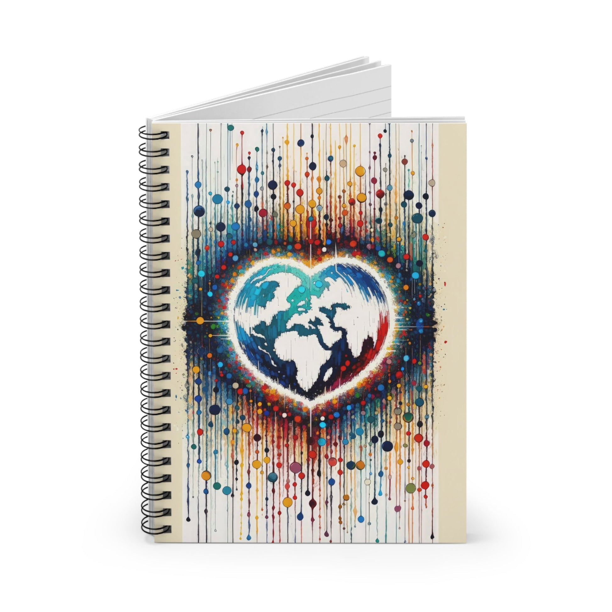 Heartbeats Synchronizing Peace Spiral Notebook - Ruled Line - ATUH.ART