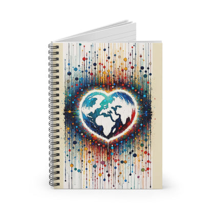 Heartbeats Synchronizing Peace Spiral Notebook - Ruled Line - ATUH.ART