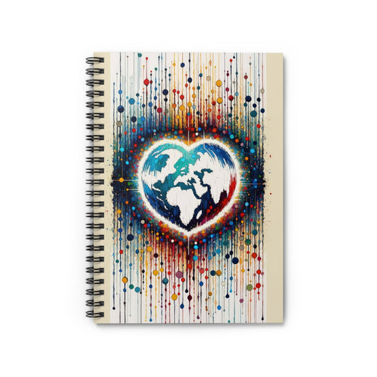 Heartbeats Synchronizing Peace Spiral Notebook - Ruled Line - ATUH.ART