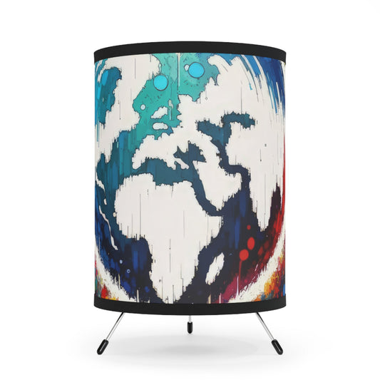 Heartbeats Synchronizing Peace Tripod Lamp with High-Res Printed Shade, US\CA plug - ATUH.ART