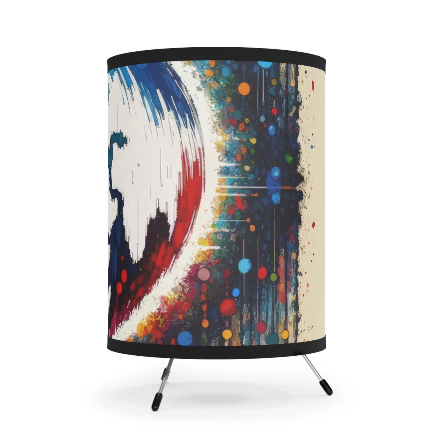 Heartbeats Synchronizing Peace Tripod Lamp with High-Res Printed Shade, US\CA plug - ATUH.ART