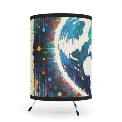 Heartbeats Synchronizing Peace Tripod Lamp with High-Res Printed Shade, US\CA plug - ATUH.ART