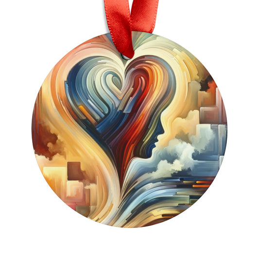 Heartfelt Lexicon Unity Acrylic Ornament with Ribbon - ATUH.ART