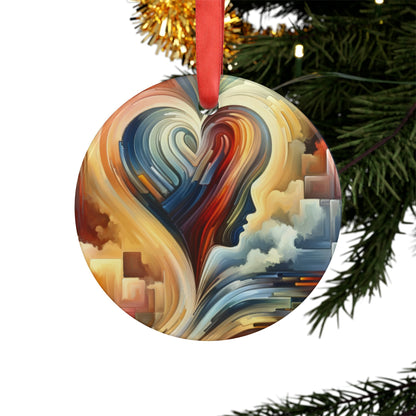 Heartfelt Lexicon Unity Acrylic Ornament with Ribbon - ATUH.ART