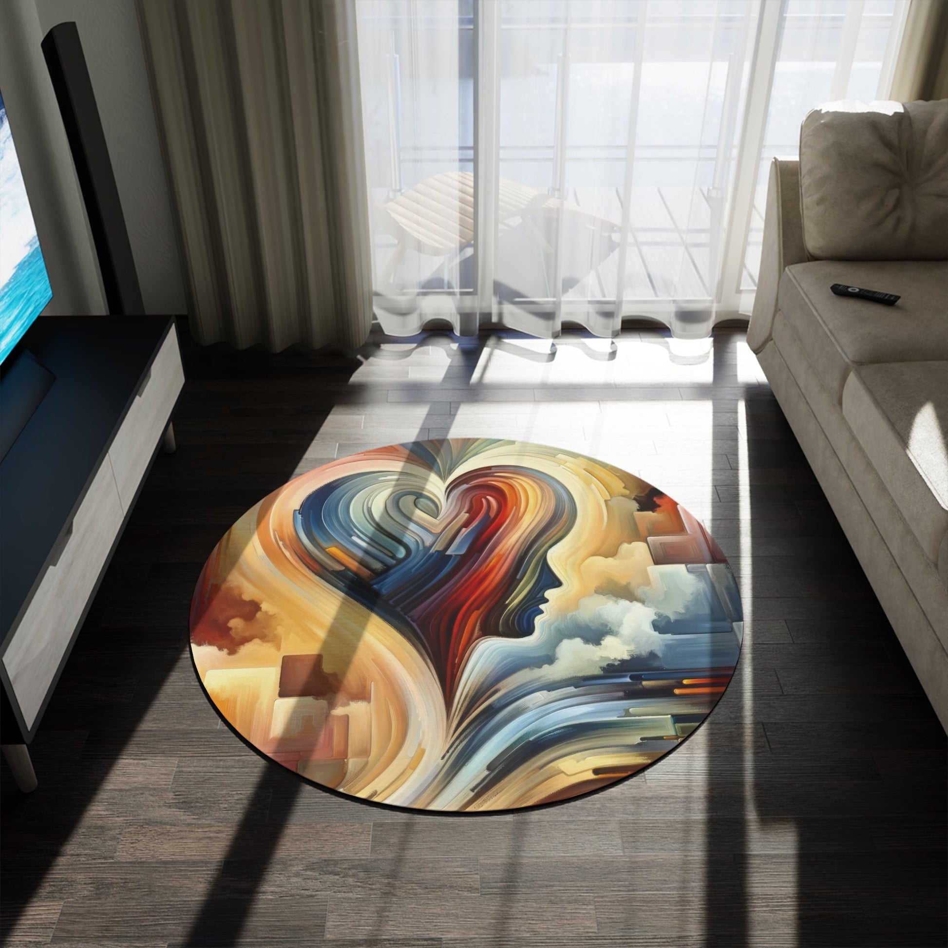 Heartfelt Lexicon Unity Round Rug - ATUH.ART