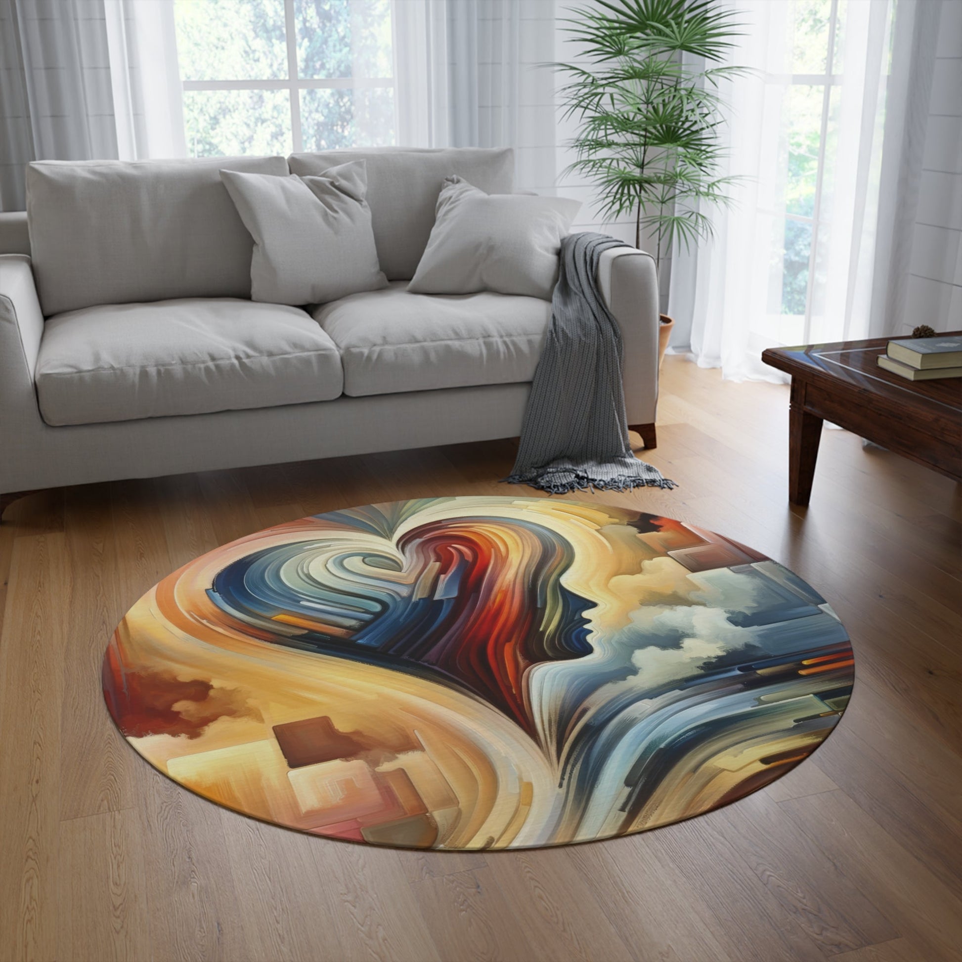 Heartfelt Lexicon Unity Round Rug - ATUH.ART