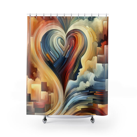 Heartfelt Lexicon Unity Shower Curtains - ATUH.ART