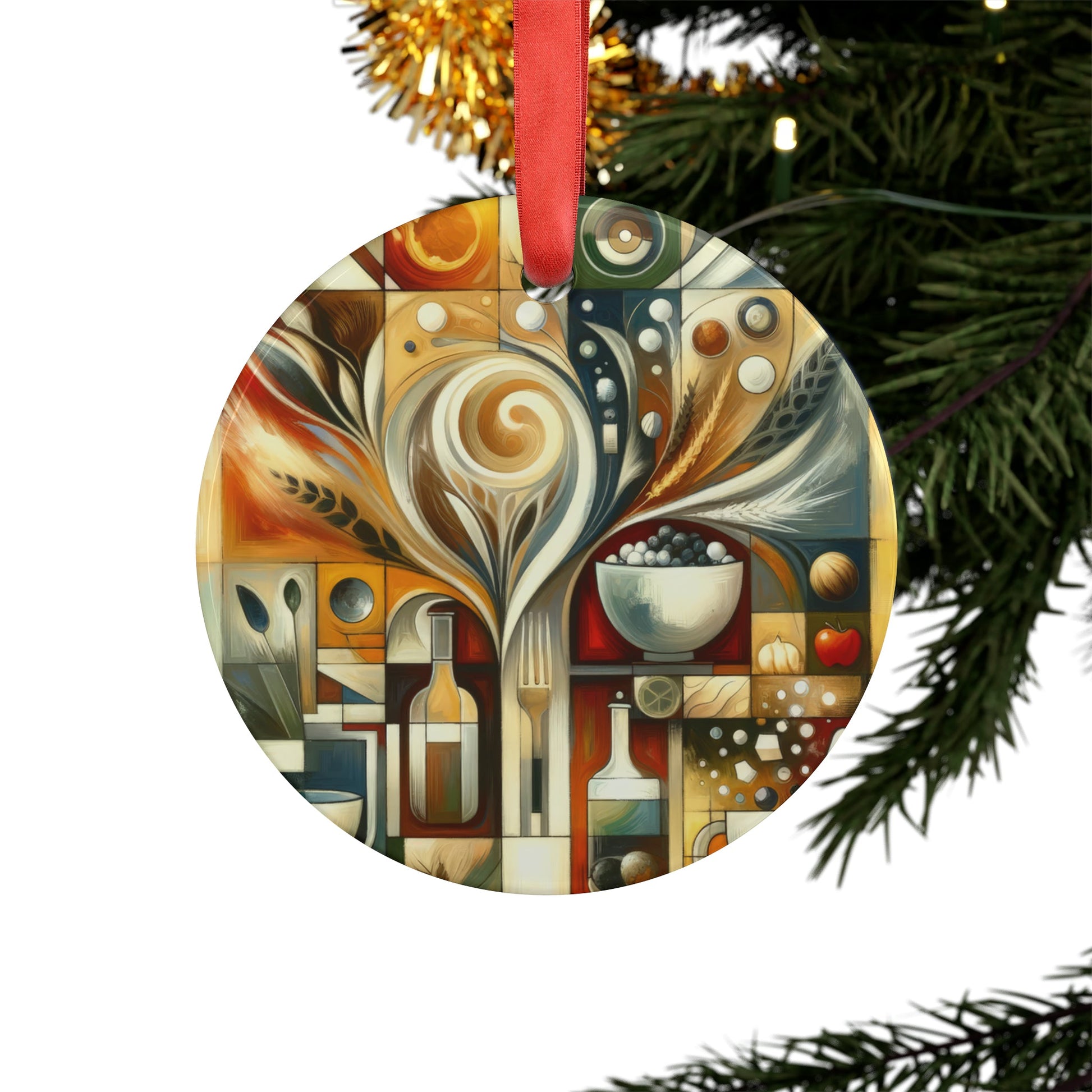 Hearth Health Harmony Acrylic Ornament with Ribbon - ATUH.ART