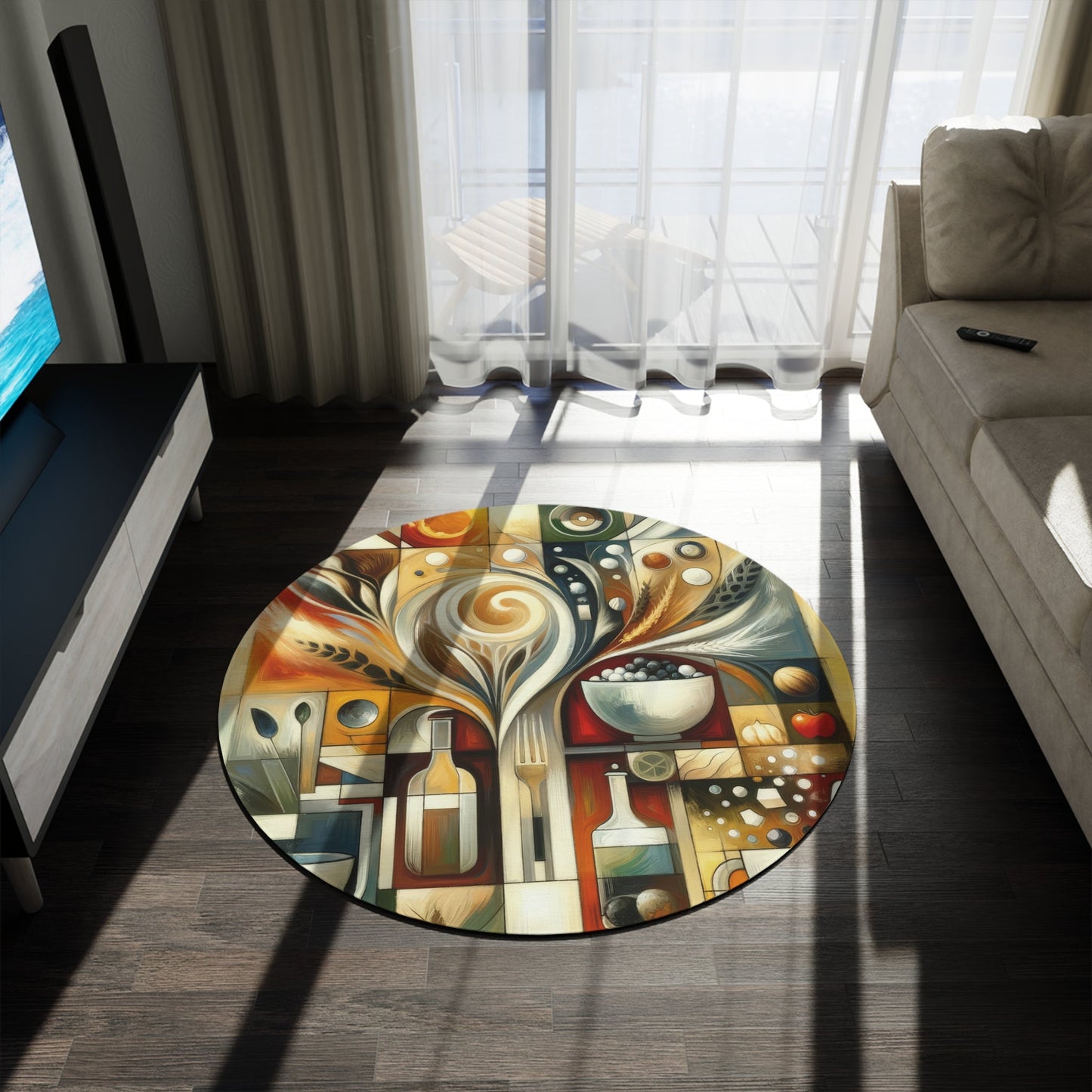 Hearth Health Harmony Round Rug - ATUH.ART