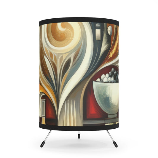 Hearth Health Harmony Tripod Lamp with High-Res Printed Shade, US\CA plug - ATUH.ART