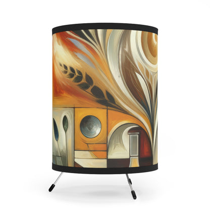 Hearth Health Harmony Tripod Lamp with High-Res Printed Shade, US\CA plug - ATUH.ART