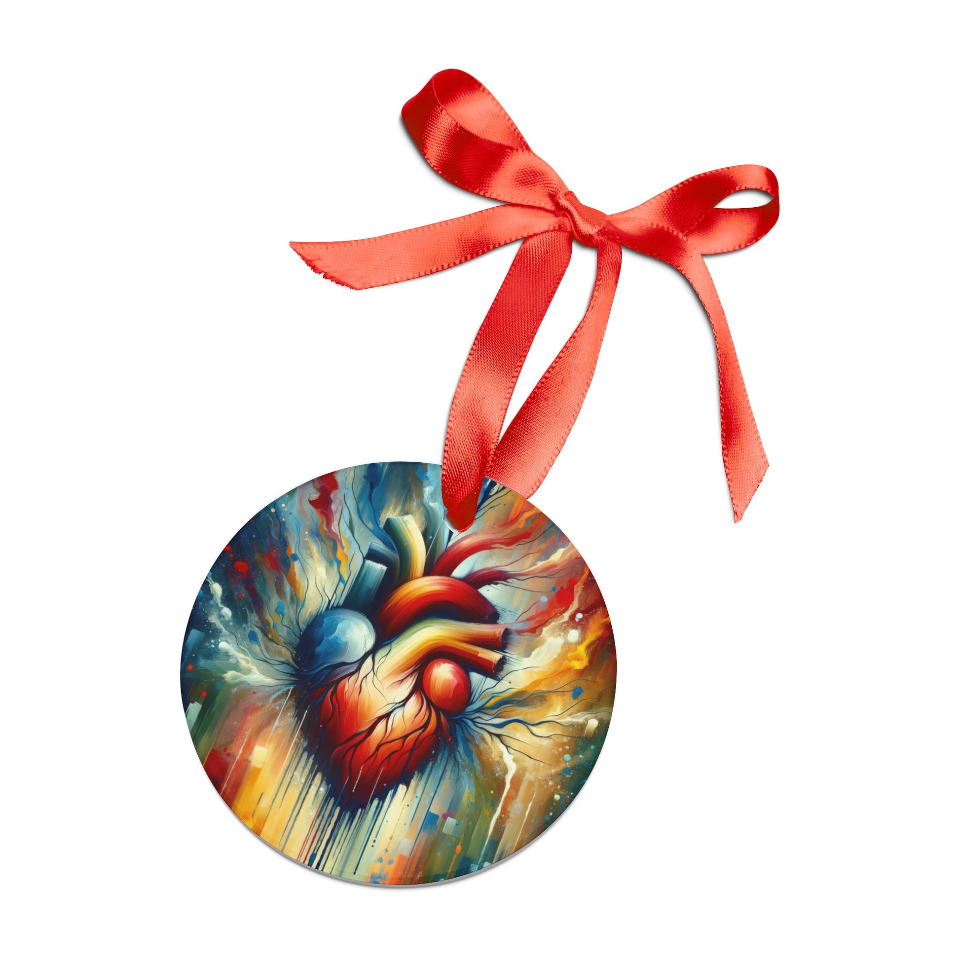 Humanity Heart Unveiled Acrylic Ornament with Ribbon - ATUH.ART