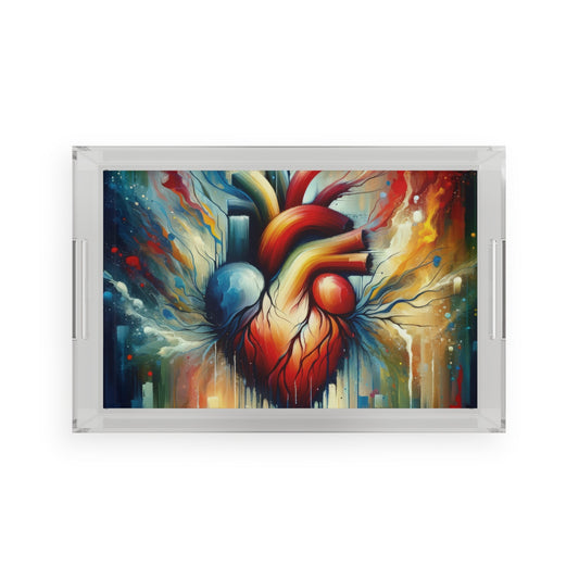Humanity Heart Unveiled Acrylic Serving Tray - ATUH.ART