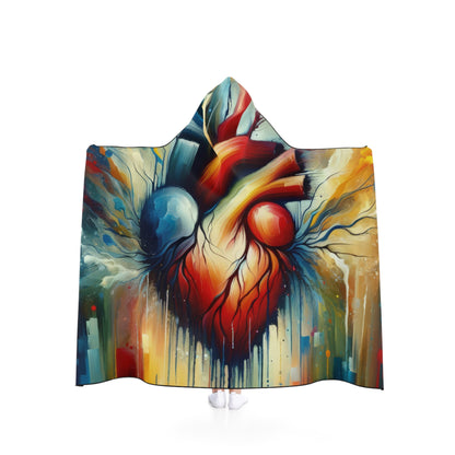 Humanity Heart Unveiled Hooded Blanket - ATUH.ART