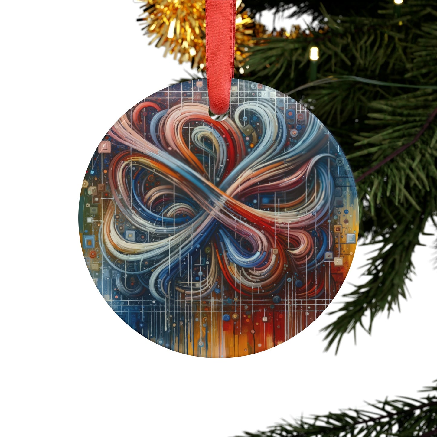 Humanity Tapestry Unification Acrylic Ornament with Ribbon - ATUH.ART