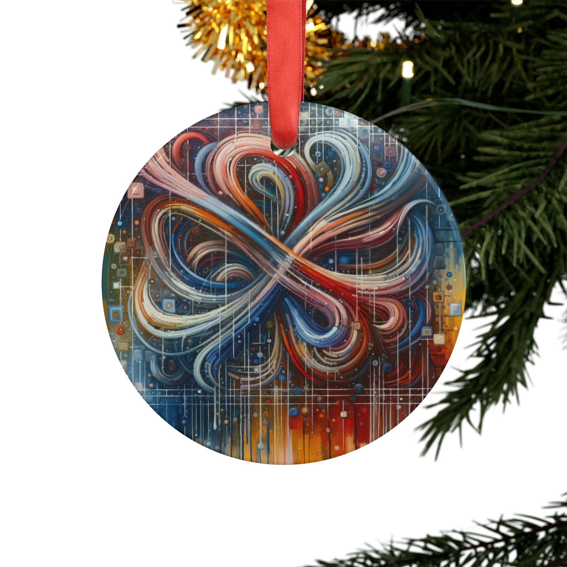 Humanity Tapestry Unification Acrylic Ornament with Ribbon - ATUH.ART