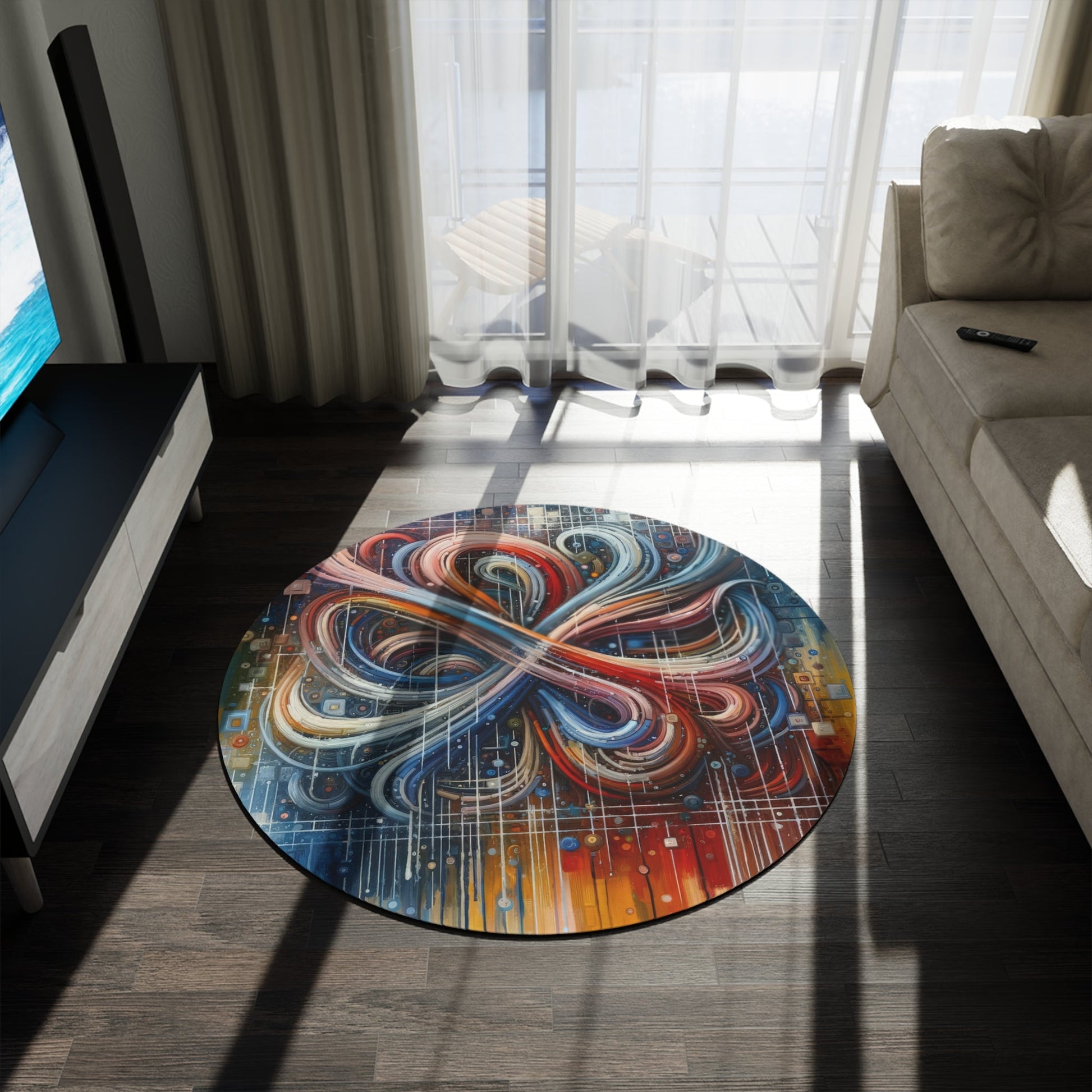 Humanity Tapestry Unification Round Rug - ATUH.ART