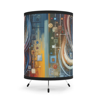 Humanity Tapestry Unification Tripod Lamp with High-Res Printed Shade, US\CA plug - ATUH.ART
