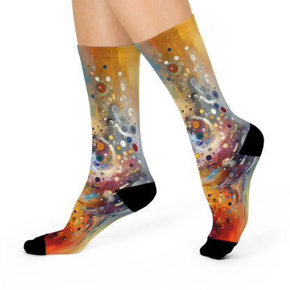 Humorous Unified Tachism Cushioned Crew Socks - ATUH.ART
