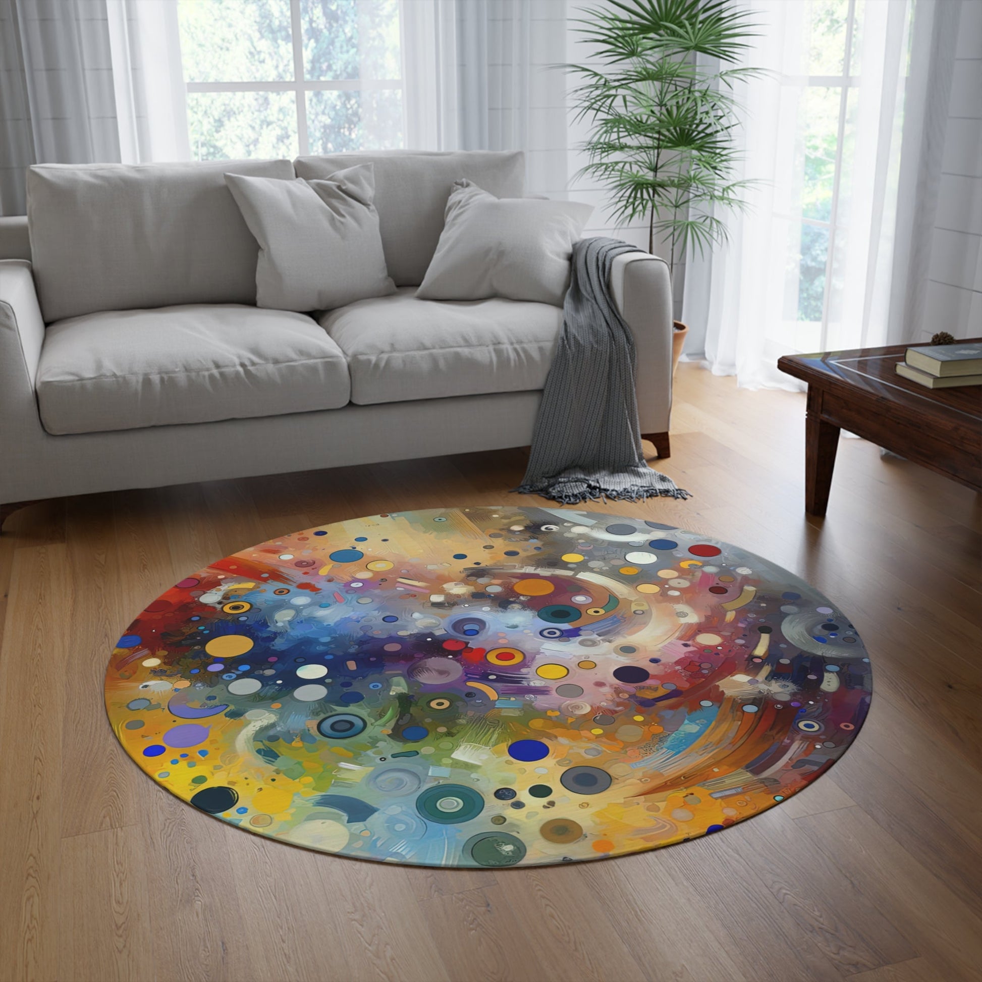 Humorous Unified Tachism Round Rug - ATUH.ART