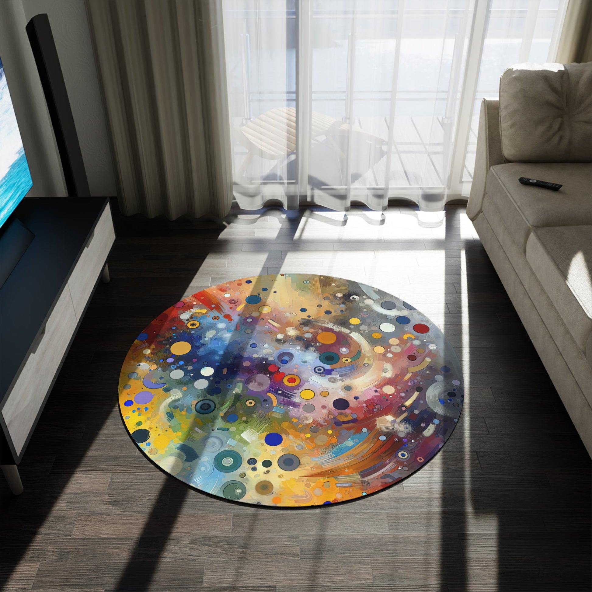 Humorous Unified Tachism Round Rug - ATUH.ART
