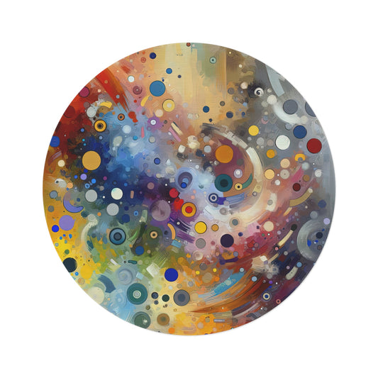 Humorous Unified Tachism Round Rug - ATUH.ART