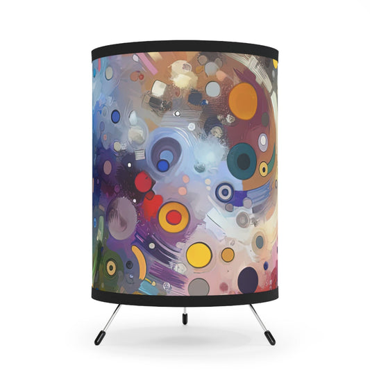 Humorous Unified Tachism Tripod Lamp with High-Res Printed Shade, US\CA plug - ATUH.ART