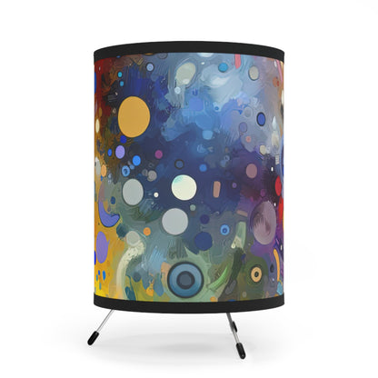 Humorous Unified Tachism Tripod Lamp with High-Res Printed Shade, US\CA plug - ATUH.ART
